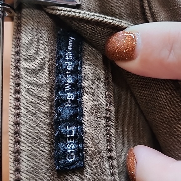 EUC Dear John: Giselle High Waisted Skinny Jeans, Brown, size 25 - Picture 3 of 7